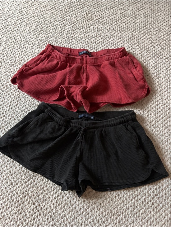 Brandy Melville Pants - Brandy Melville 2 pack waffle Lounge Shorts - Red and Black